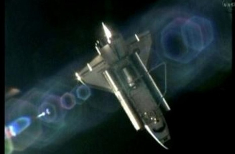 The Atlantis departs the Int'l Space Station, Tues