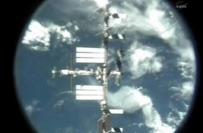 Int'l Space Station seen from the Atlantis.