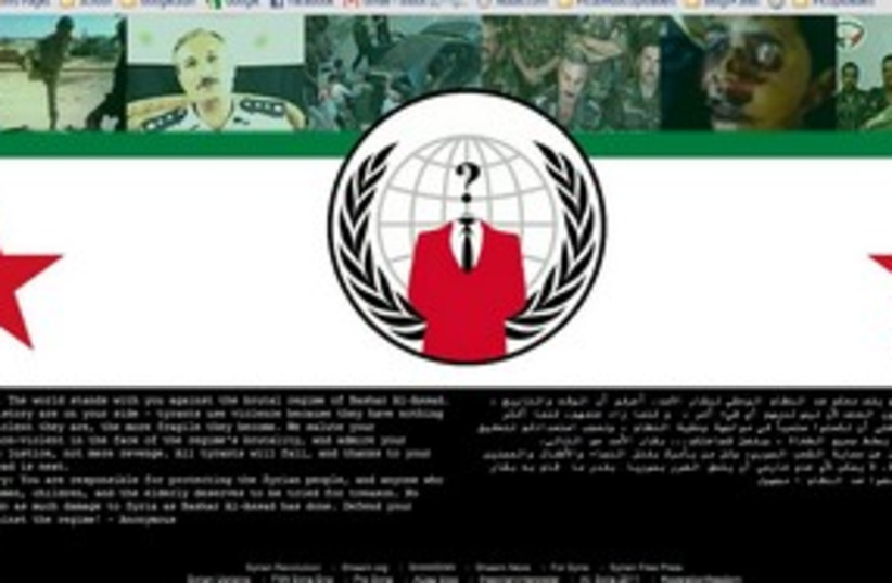 Anonymous Syrian Hack 311 (photo credit: Screen Shot)