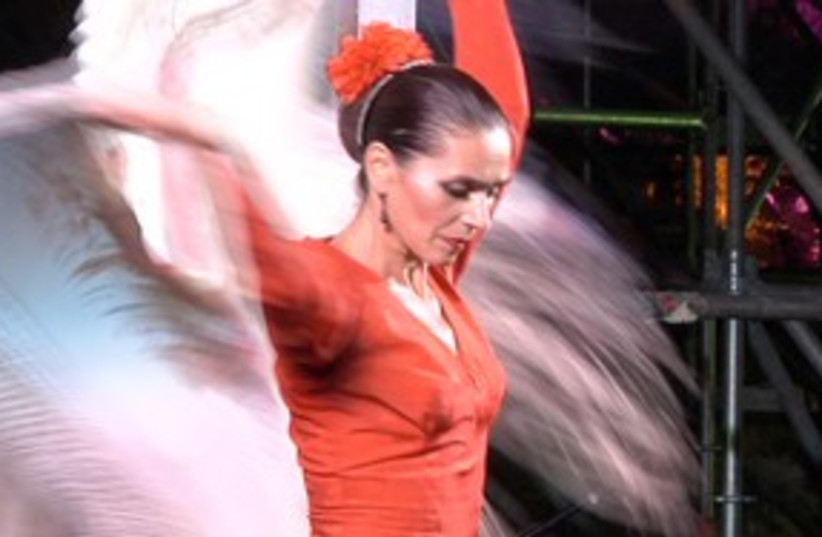 Spanish style dancer in red 311 (photo credit: iTravelJerusalem )