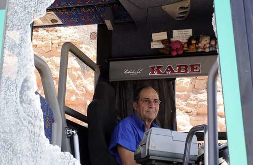 The bus driver after bus was ambushed near Eilat