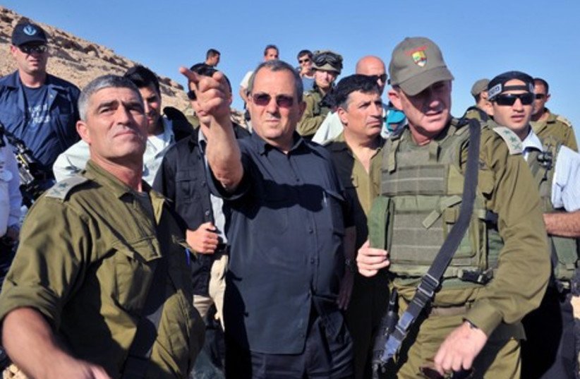 Barak on tour of site of terror attack in South