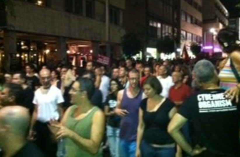 smaller social justice march (photo credit: Moshe Raphaeli)