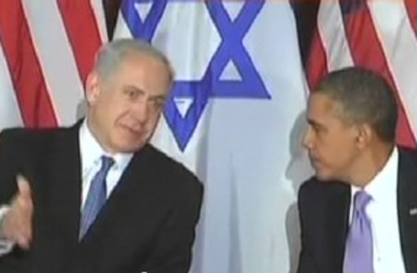 Obama and Netanyahu prior to UN meeting_311 (photo credit: Channel 10)
