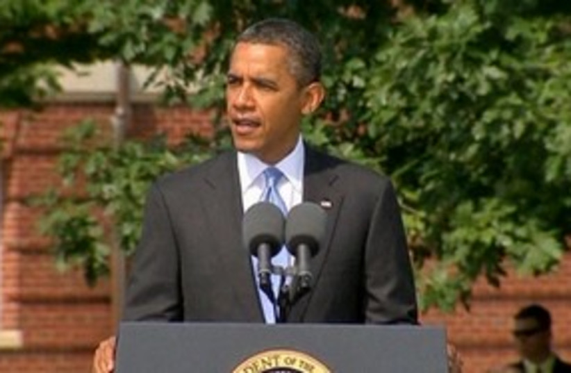 Obama, like a champ_311 (photo credit: Reuters)