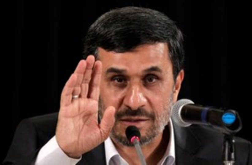 Iranian President Mahmoud Ahmadinejad 311 (R) (photo credit: REUTERS/Lucas Jackson)
