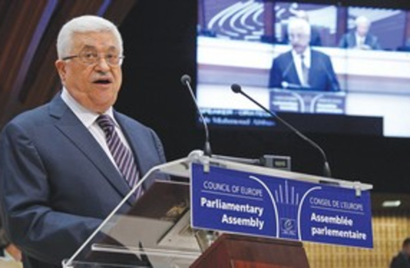 Abbas European Parliament 311 (photo credit: Vincent Kessler/Reuters)