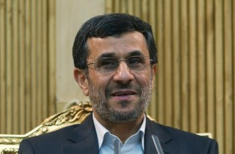 Iranian President Mahmoud Ahmadinejad 311 (R) (photo credit: REUTERS/Morteza Nikoubazl)