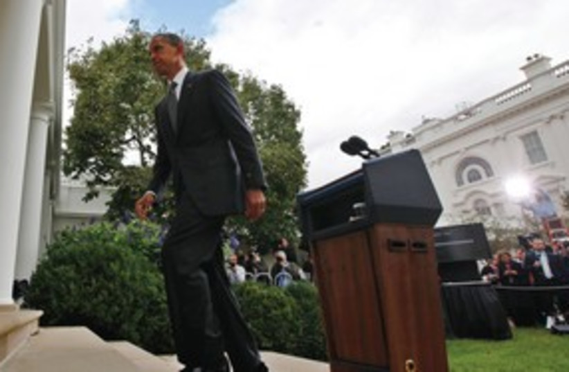 US President Barack Obama 311 (R) (photo credit: REUTERS)