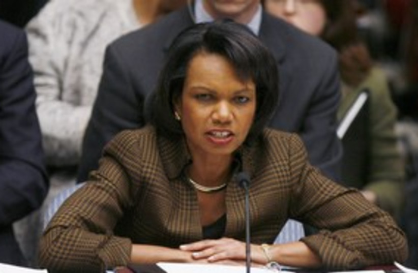 Condoleezza Rice 311 R (photo credit: REUTERS/Lucas Jackson)
