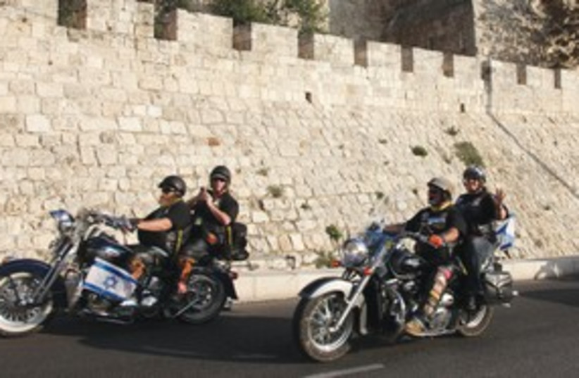 Harley Davidson motorcycle riders in Jerusalem 311  (photo credit: Marc Israel Sellem)