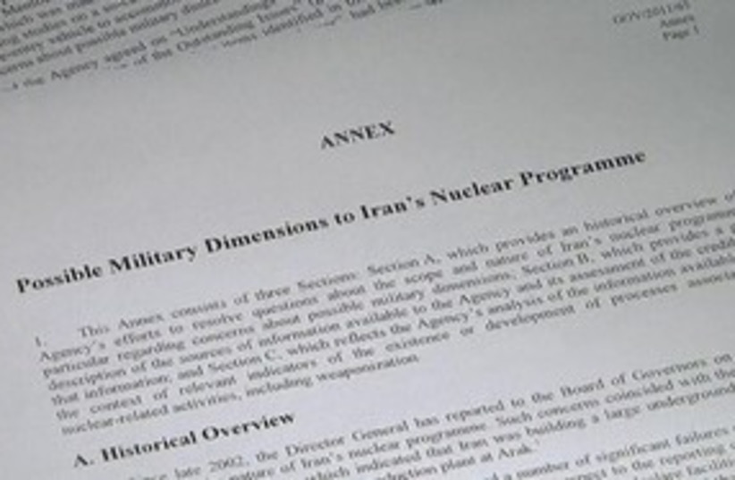IAEA report (photo credit: Reuters)
