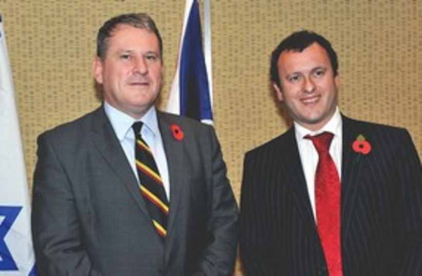 COLONEL RICHARD KEMP with British Ambassador Matthew Gould (photo credit: Andres Lacko)