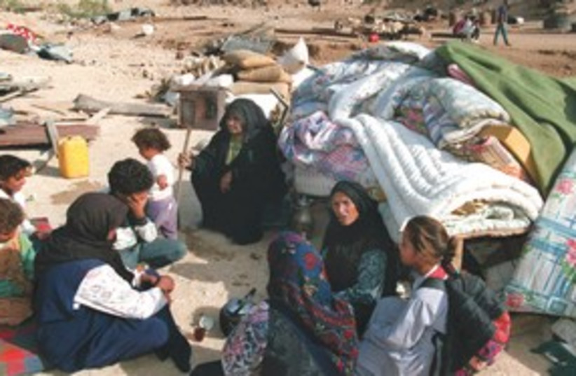 Beduins after eviction from shantytown near Ma’aleh 311  (photo credit: REUTERS)