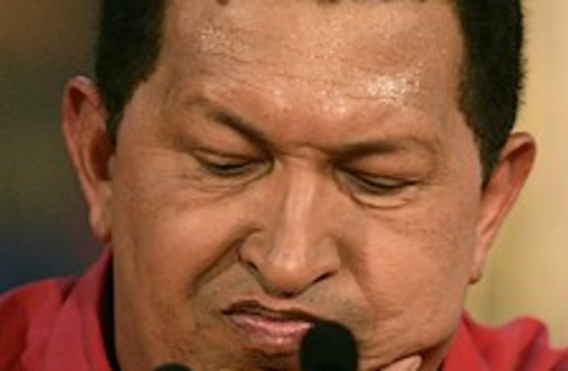 Chavez sulking baby (photo credit: AP)