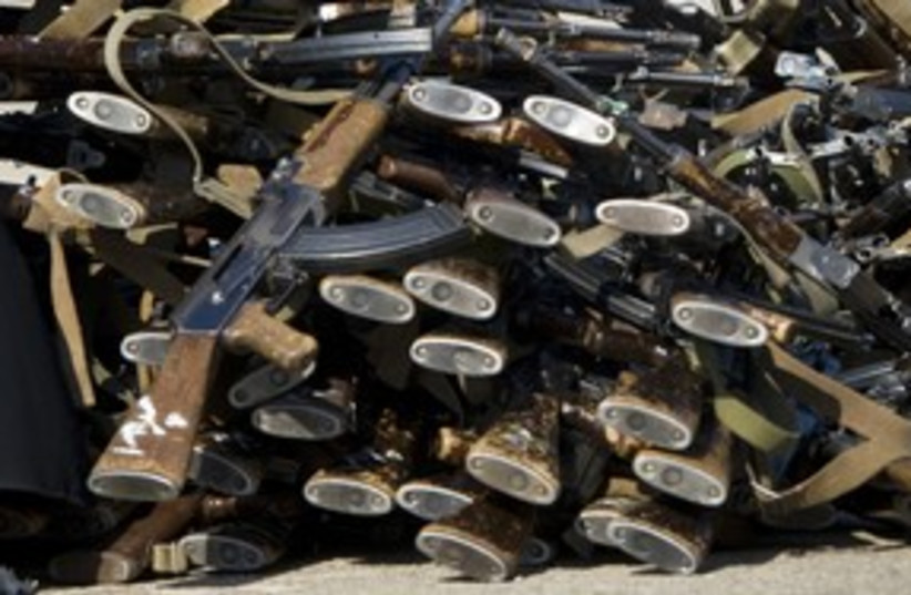 Kalashnikov rifles 311 (R) (photo credit: Morteza Nikoubazl / Reuters)