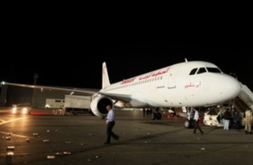 Tunisair plane blocked from taking off by protesters  311 (photo credit: REUTERS)