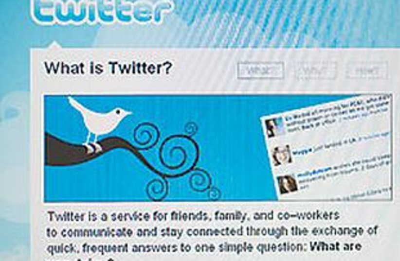 Twitter  (photo credit: Courtesy of twitter homepage 150)