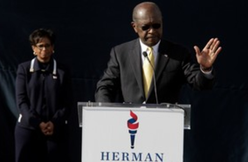 Herman Cain quits 311 (photo credit: Reuters)