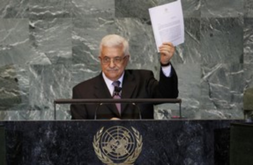 PA President Mahmoud Abbas addresses UNGA _311 (photo credit: REUTERS)