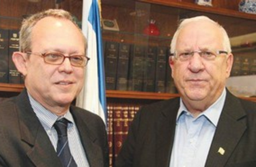 UN Official Frank La Rue and Rvilin _311 (photo credit: Lahav Harkov)