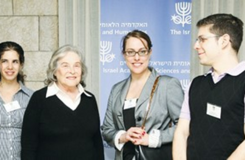 Prof. Ruth Arnon with prospective returning scientists_311 (photo credit: Courtesy Israel Academy of Sciences)