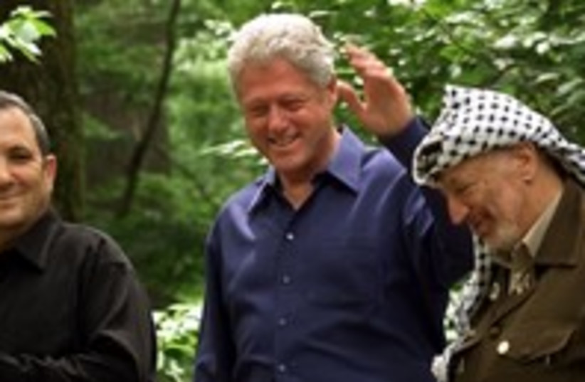 Clinton, Barak, Arafat at Camp David 300 (photo credit: REUTERS/Win McNamee)