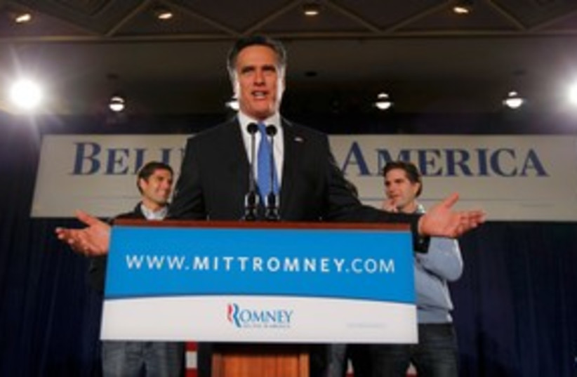 Mitt Romney 311 (R) (photo credit: REUTERS/Brian Snyder)