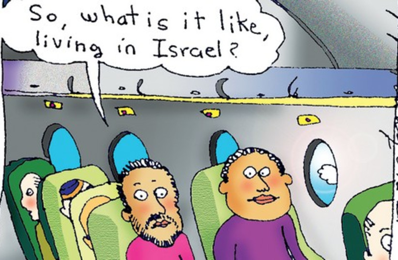 Airplane aliyah cartoon 521 (photo credit: Courtesy)