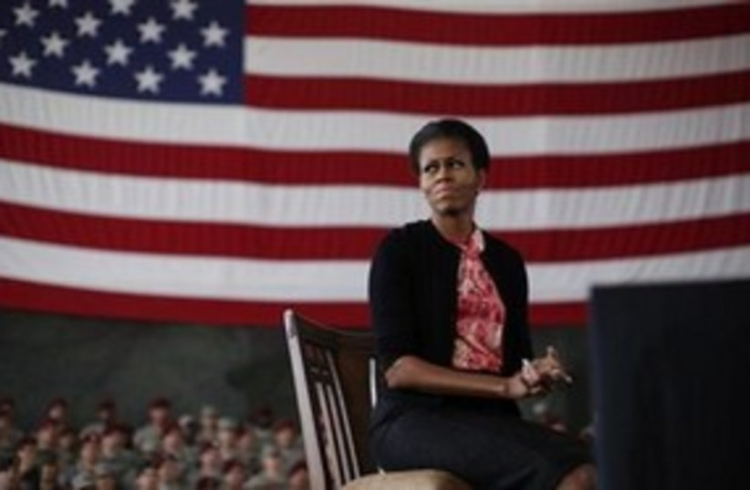 Michelle Obama 31 (photo credit: Reuters/Kevin Lamarque)