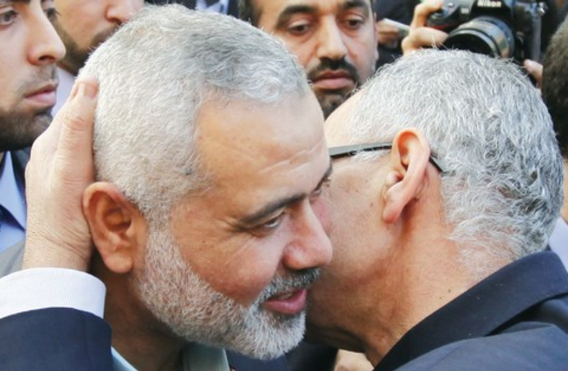 Hamas leader Ismail Haniyeh In Cairo  (photo credit: Reuters)