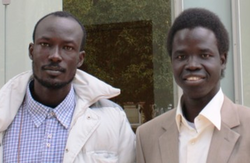 Gabriel (L), William (R), S.Sudanese students_390 (photo credit: Ben Hartman)