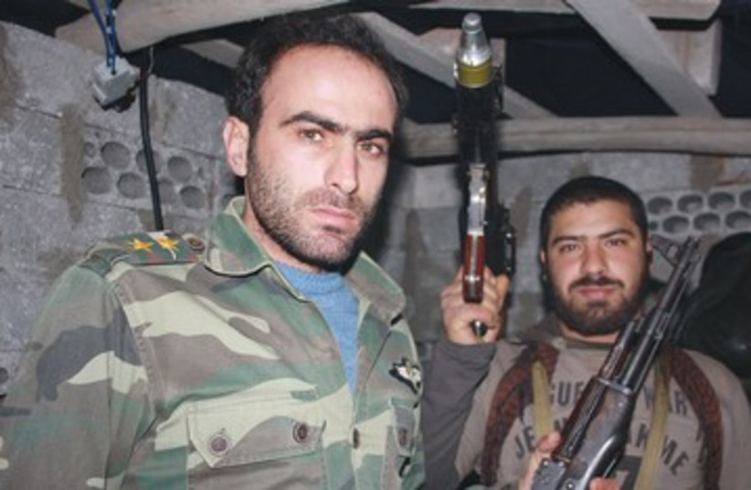 Fighters in the Free Syrian Army FSA 390 (photo credit: Jonathan Spyer)