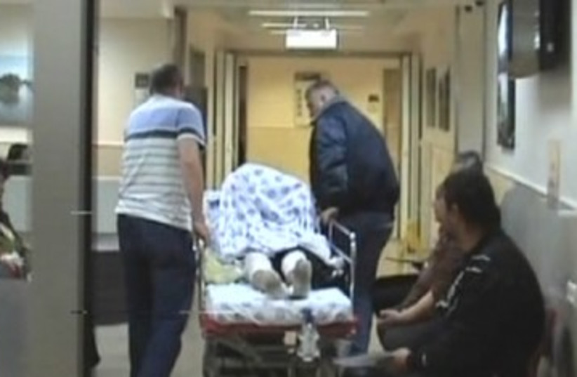 hospitalized soldier at Rambam, Haifa_150 (photo credit: Channel 10)