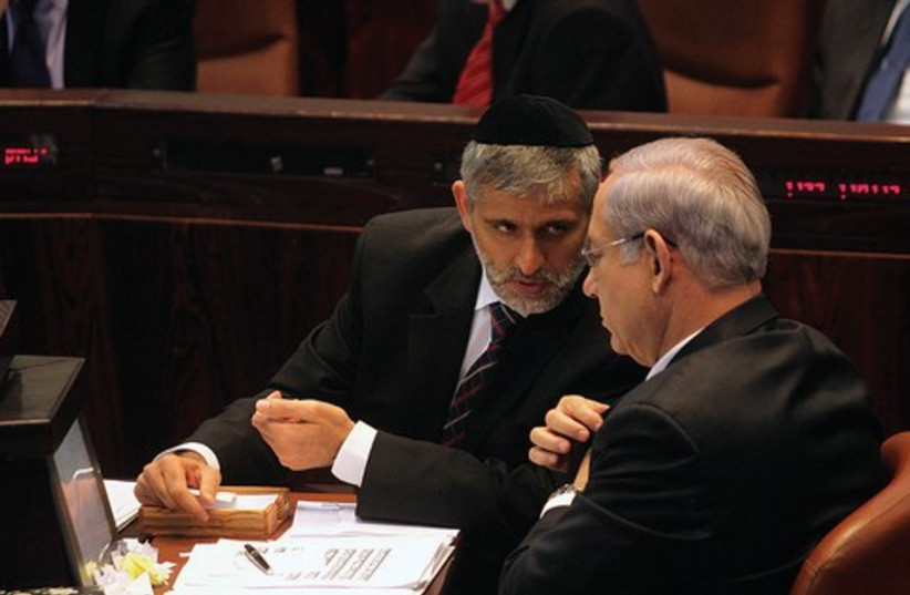 Binyamin Netanyahu and Eli Yisahi 390 (photo credit: Courtesy)