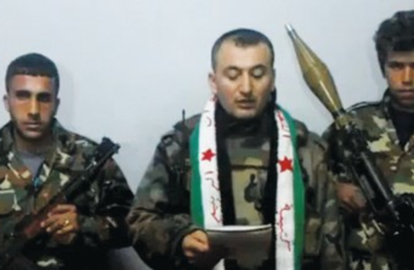 Syria army defector 370 (photo credit: YouTube screenshot)