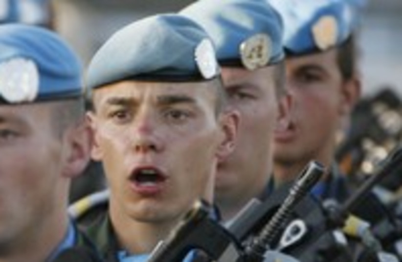 French soldiers in UNIFIL 300 (photo credit: REUTERS/Ali Hashisho)