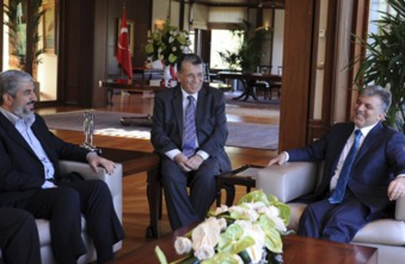 Mashaal and Turkey's Gul in Turkey_370 (photo credit: Reuters)