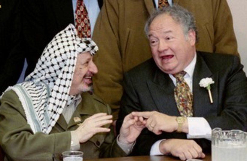 Yasser Arafat, Congressman Gary Ackerman 370 (photo credit: REUTERS/Rick Wilking)