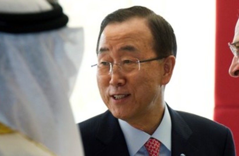 UN Secretary-General Ban Ki-moon 370 (R) (photo credit: REUTERS/Stephanie McGehee)