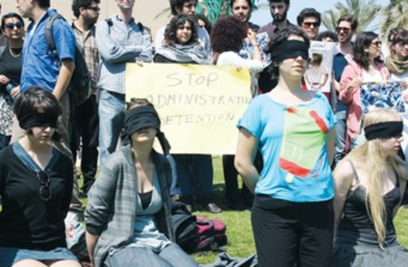 TAU protest against administrative detention 370 (photo credit: Ben Hartman)