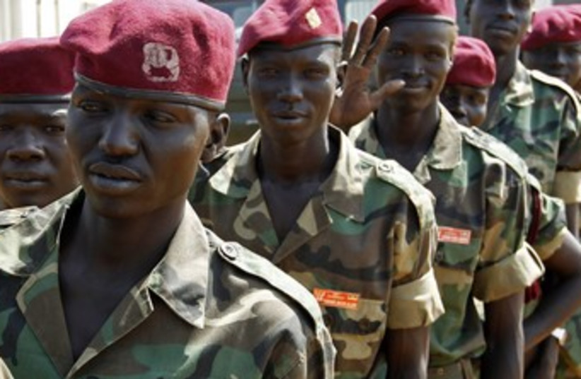 South Sudanese soldiers 370 (photo credit: REUTERS/Goran Tomasevic)