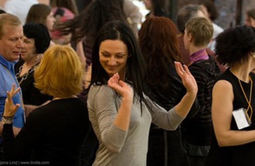 Russian-speaking Jew dances at Limmud confab_370 (photo credit: Courtesy Limmud )