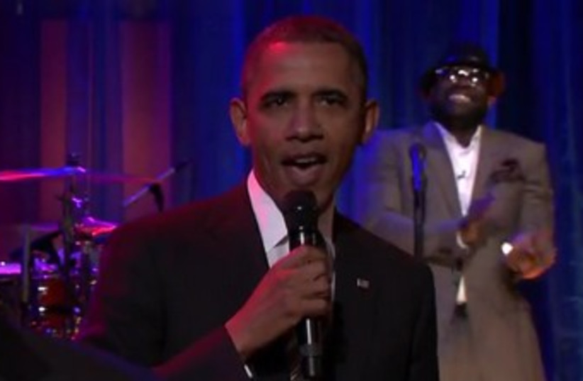 Barack Obama slow jams the news 370 (photo credit: Screenshot)
