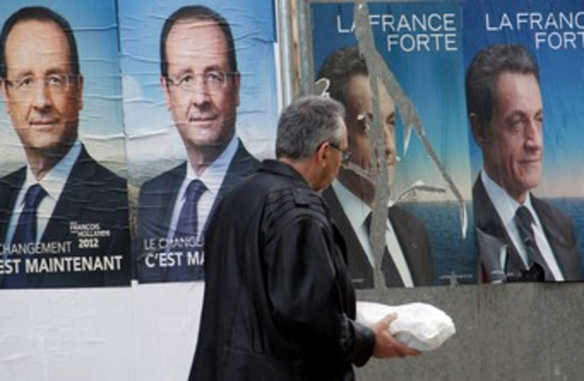 France election Nicolas Sarkozy  Francois Hollande 370 (photo credit: REUTERS/Regis Duvignau )