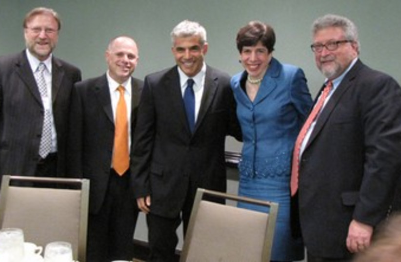 Lapid,  with Rabbinical Assembly National Convention leaders (photo credit: Rabbi Ashira Konigsburg   )
