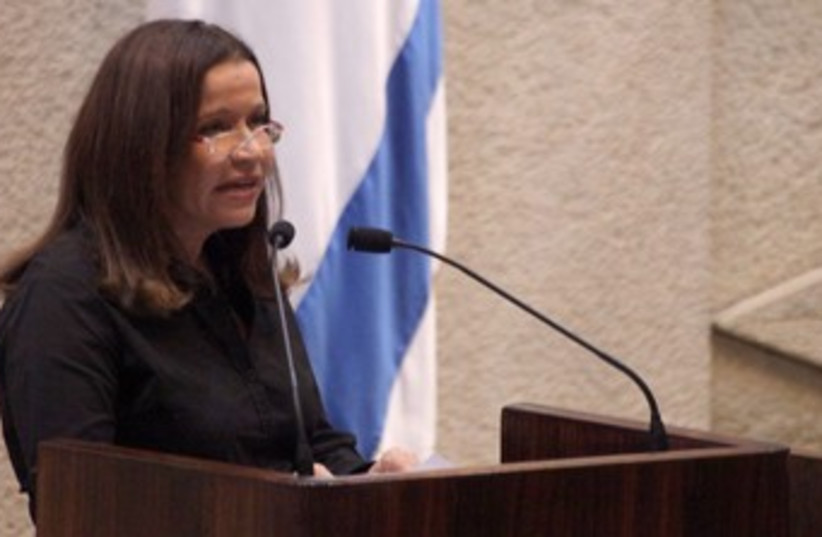 Opposition leader Yacimmovich speaks in Knesset_370 (photo credit: Marc Israel Sellem/The Jerusalem Post)