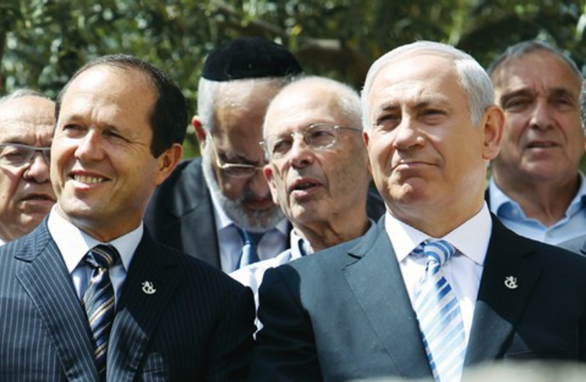 Netanyahu, Barkat 521 (photo credit: Courtesy)
