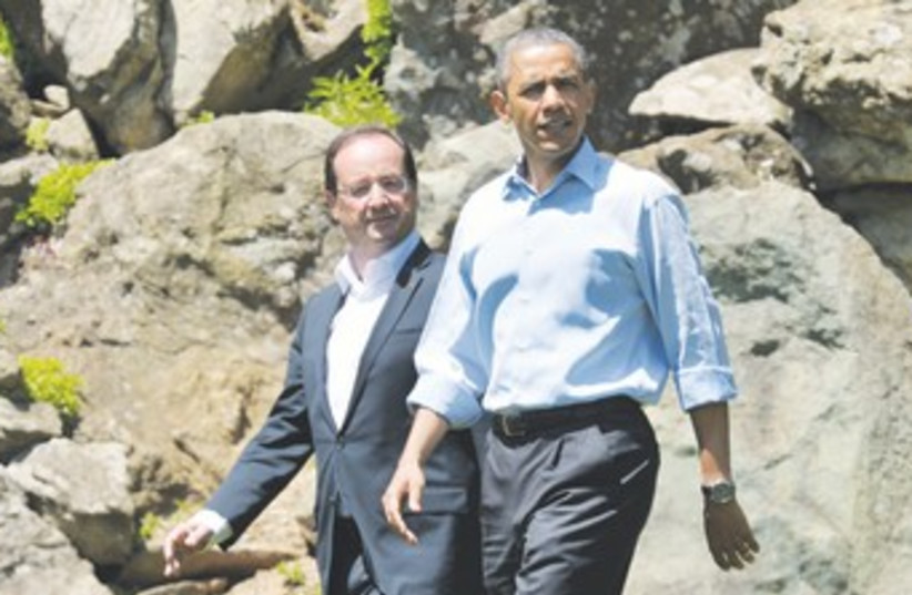 Hollande and Obama 370 (photo credit: REUTERS)