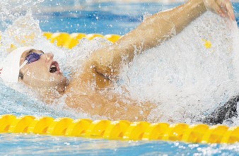 Israeli swimmer Guy Barnea (photo credit: REUTERS)